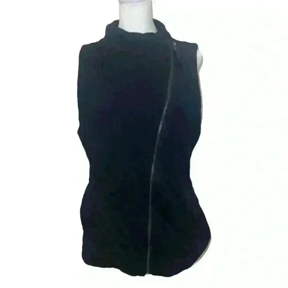 Eileen Fisher Organic Cotton Moto Vest L Petite
